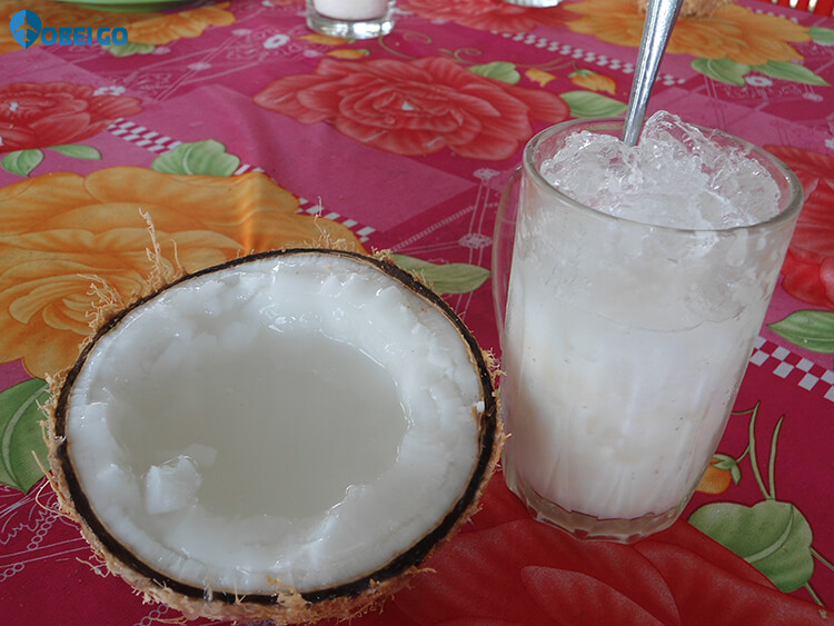 ẩm thực dừa sáp Cầu Kè Trà Vinh