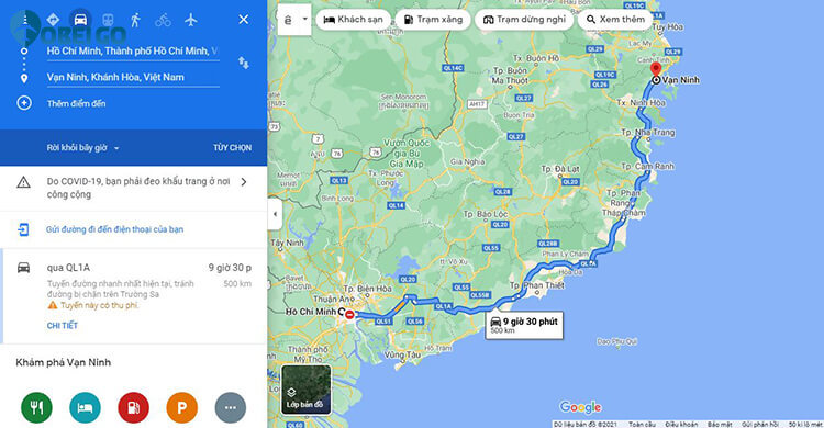 hướng dẫn di chuyển du lịch Vạn Ninh Khánh Hòa