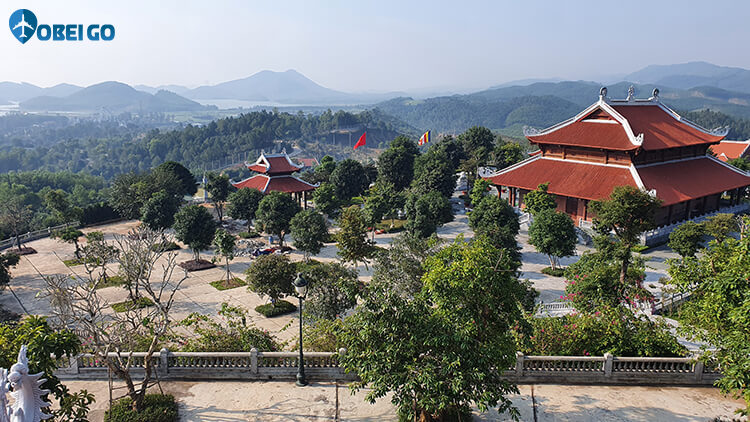 cảnh chụp trên cao tại chùa Lâm Hà Diễn Châu Nghệ An